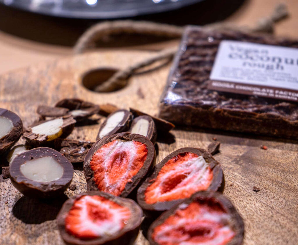 Noosa Close Up Rolled Strawberries And Other Chocolate Products