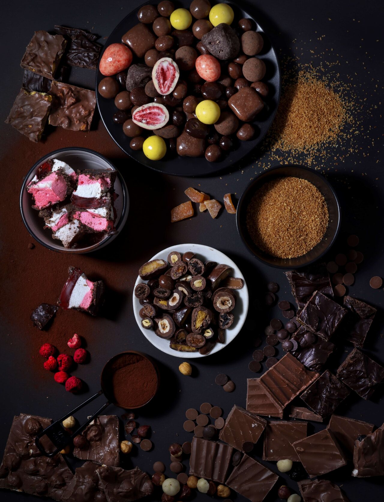 Noosa Selection Of Chocolate Products And Ingredients