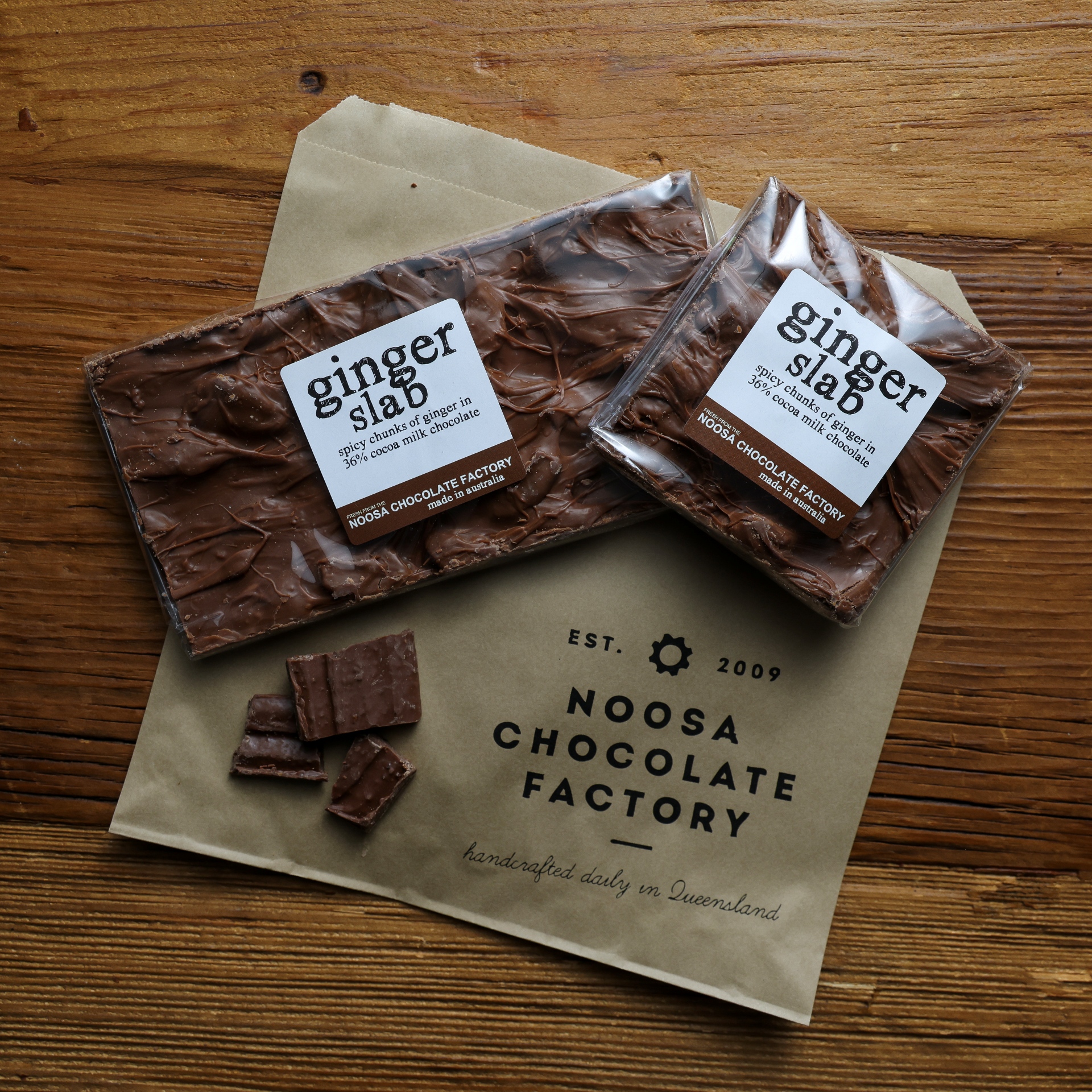 Ginger Slab / 36% Cocoa | Noosa Chocolate Factory